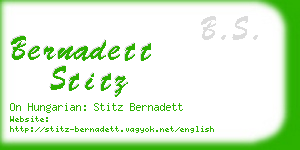 bernadett stitz business card